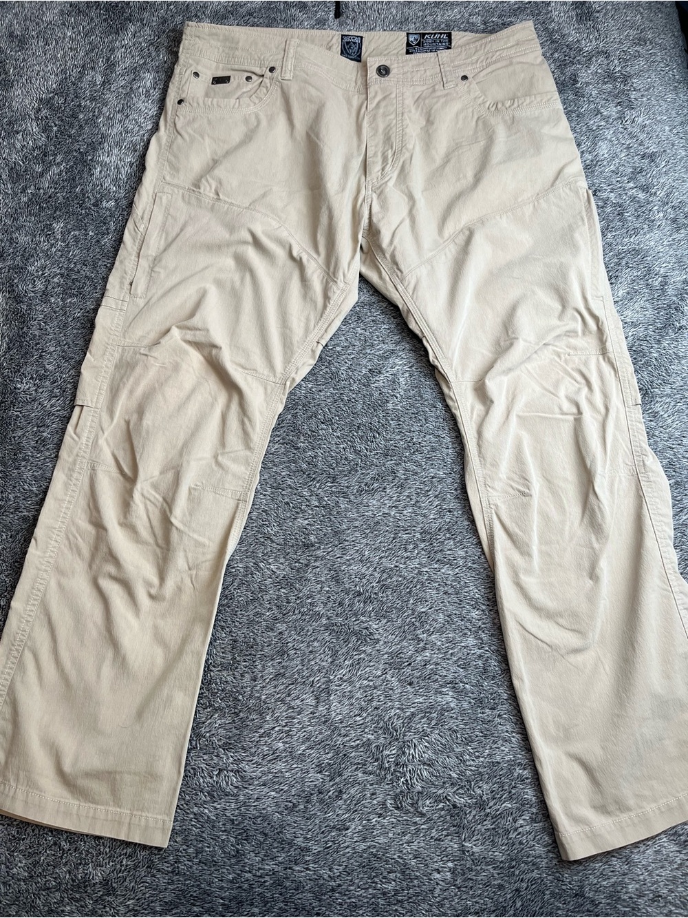 KÜHL Renegade Men's Pants 38x30 Khaki Duralux Technical Hiking Cargo UPF 50+